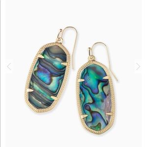 Kendra Scott Gold Elle Drop Earring Abalone Shell